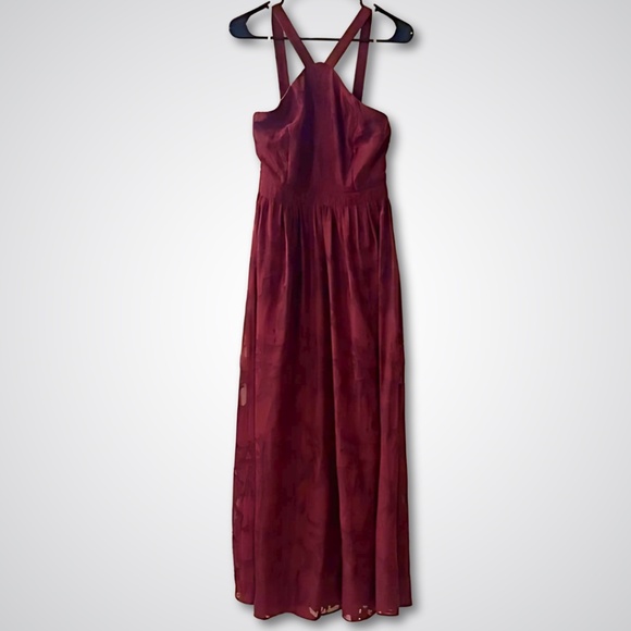 Lulu's Maxi Dress - Size M - Burgundy - New With Tags - Picture 3 of 4